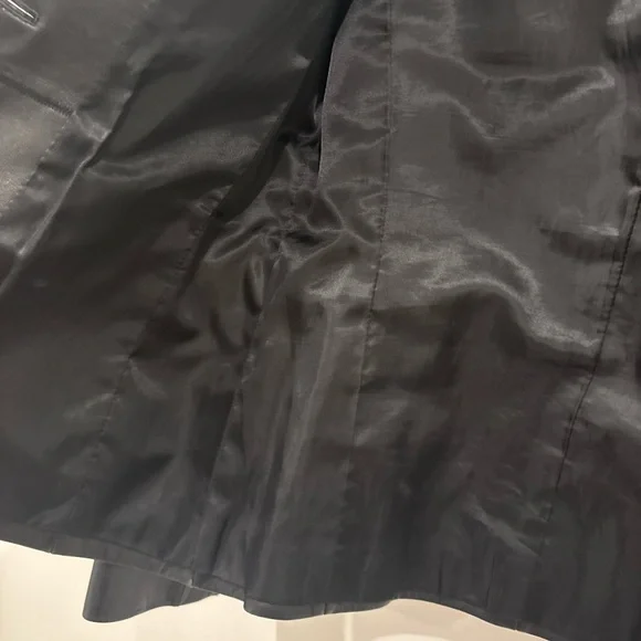 Classic Opart leather blazer jacket coat - Picture 3 of 10